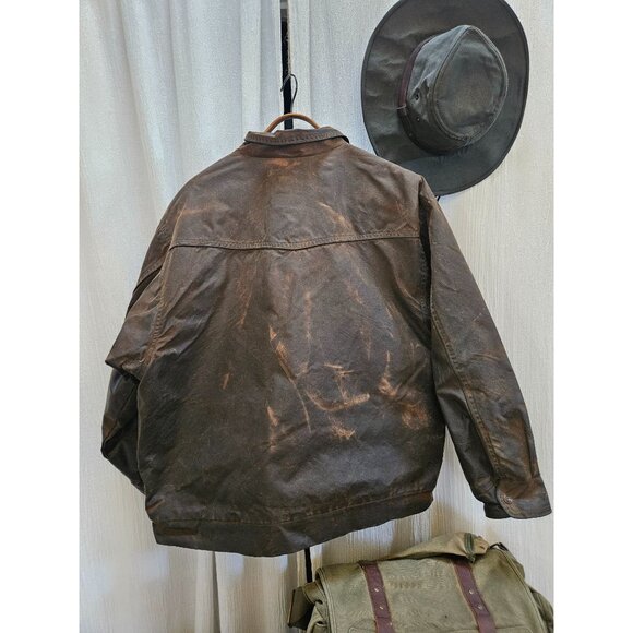 Vtg Outback Trading Co Men’s Wax Cotton Trailblazer Fleece Lined Jacket Size XL - Picture 10 of 10